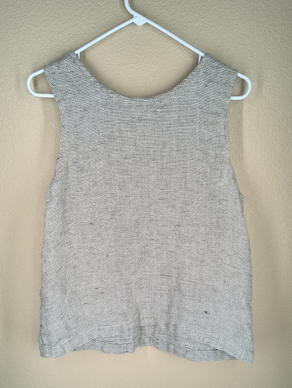 FLAX Natural Beige Linen Pocket Tank Top - Picture 4 of 7